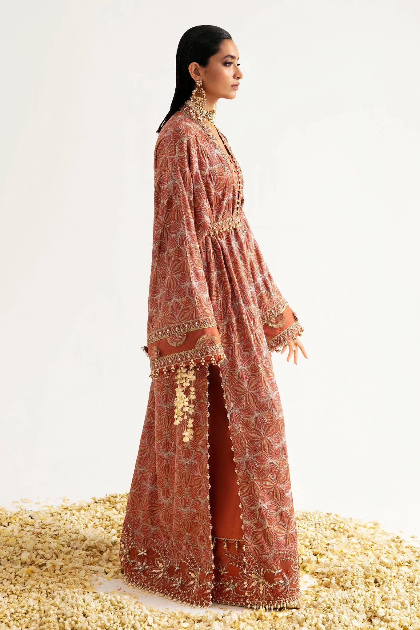 ELAN COTTON NET UNSTITCHED EMB SUIT