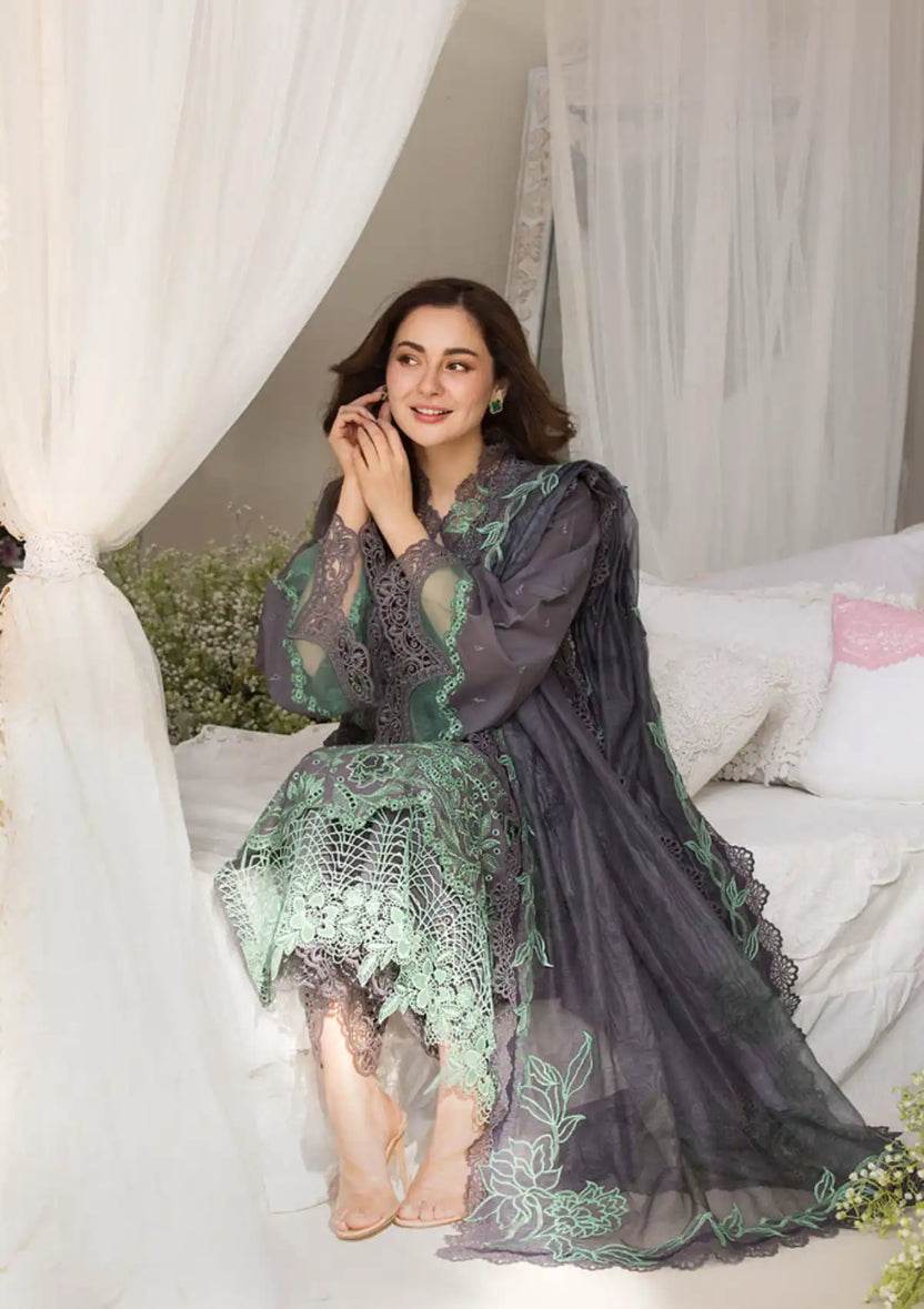 SOBIA NAZIR LAWN UNSTITCHED EMB 3PC 25’ (3-B) - City Cloth House