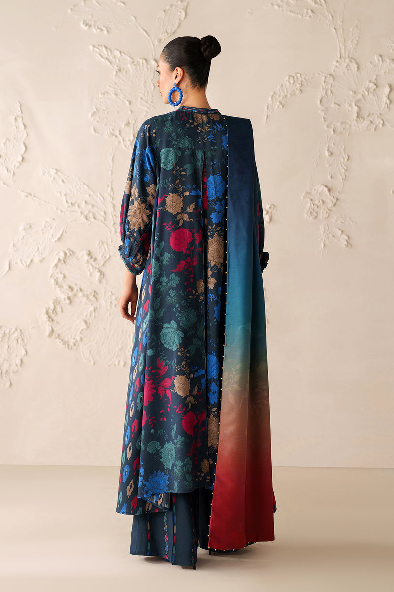 BAROQUE LINEN PRINTED UNSTICHED 3PC