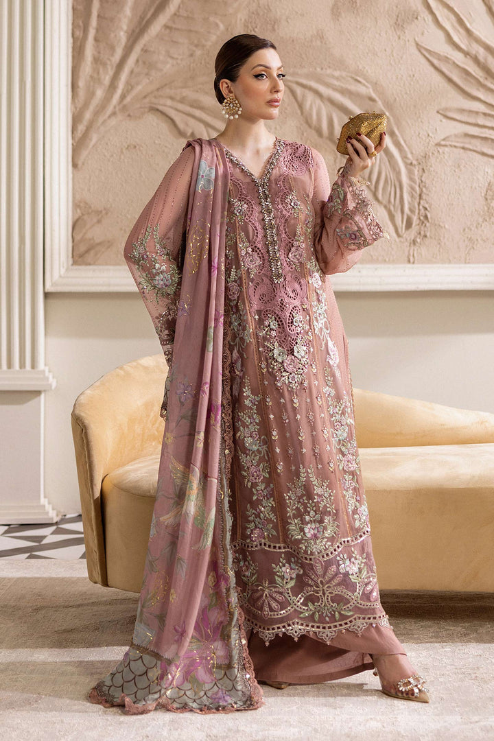 MARIA.B CHIFFON UNSTITCHED EMB D-5 SUIT