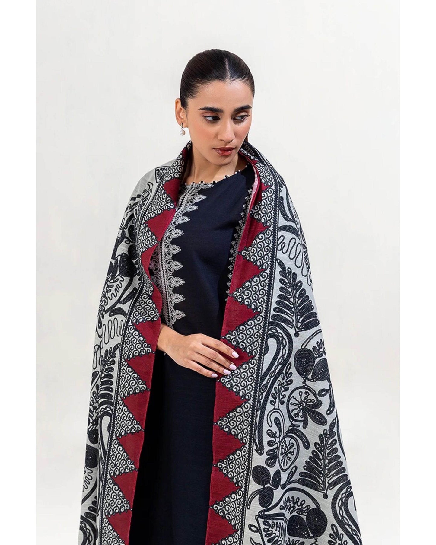 BEECHTREE DHANAK UNSTITCHED EMB 3PC - City Cloth House