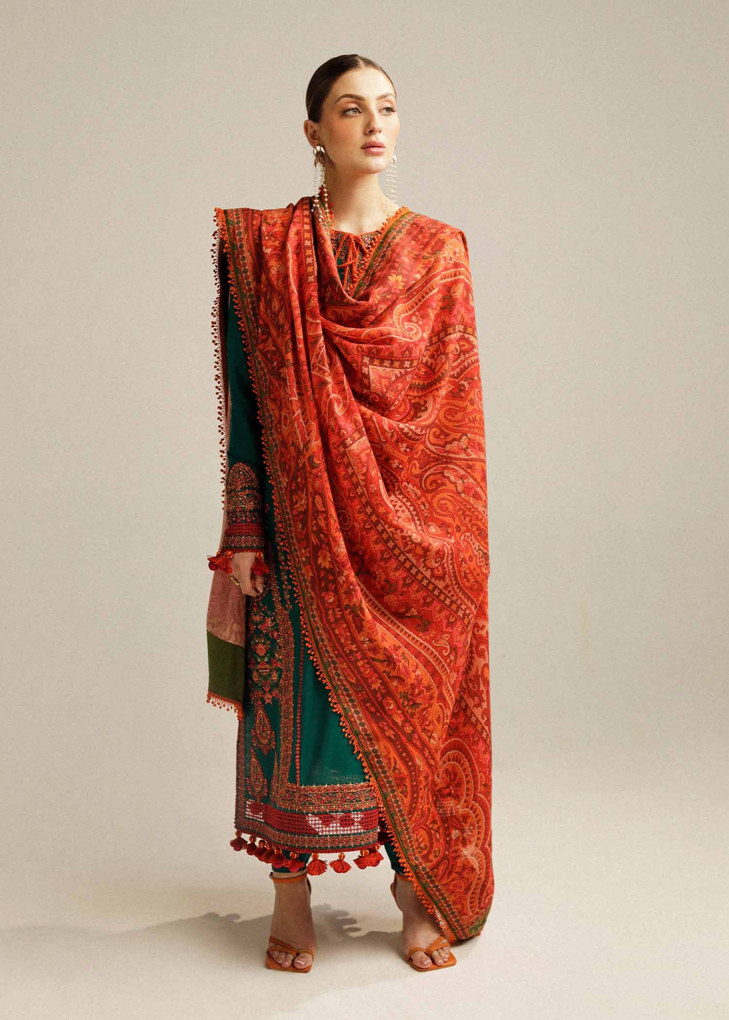 HUSSAIN REHAR DHANAK UNSTITCHED EMB 3PC