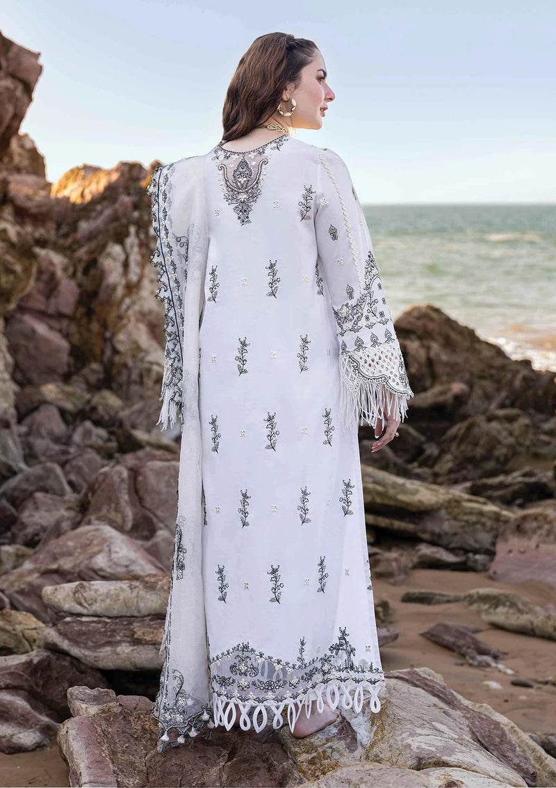 QALAMKAR LAWN UNSTITCH EMB 3PC SAHIL KINARE FIZA - City Cloth House