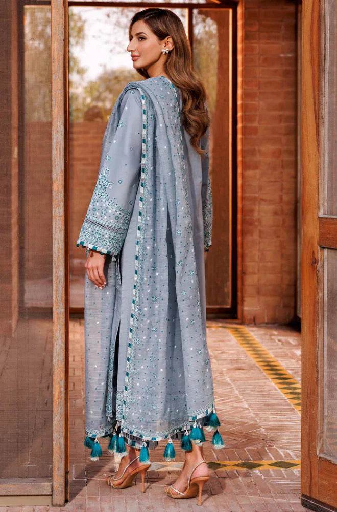 FARASHA LAWN LUXURY UNSTICH EMB 3PC - City Cloth House