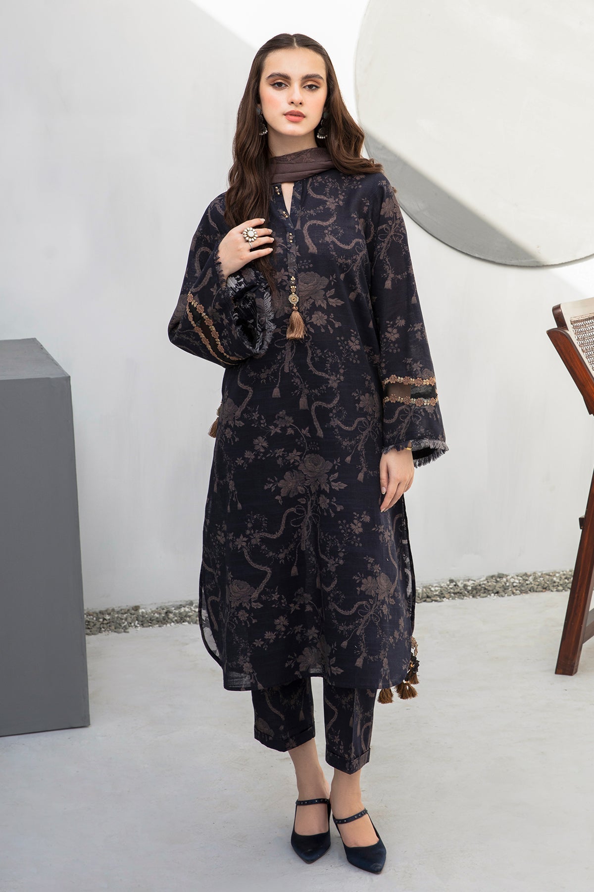 BAROQUE DHANAK PRINTED UNSTICHED 3PC