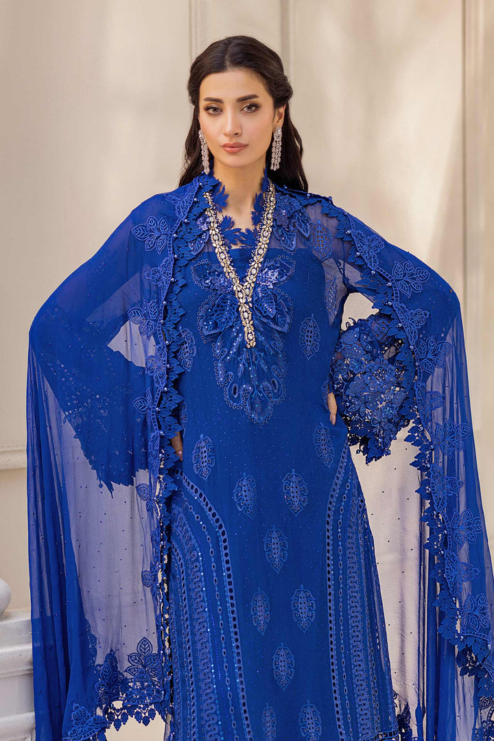 MARIA.B CHIFFON UNSTITCHED EMB D-3 SUIT