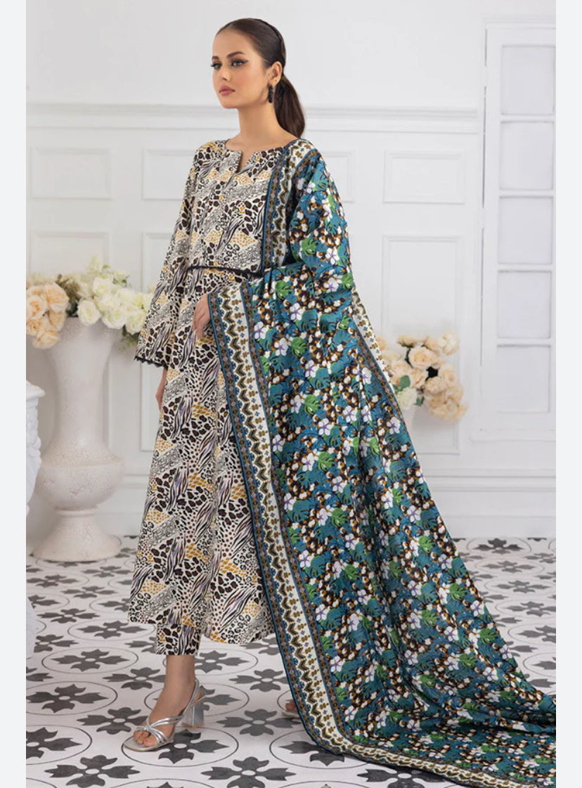 NISHAT KHADDAR UNSTITCHED PRINTED 3PC