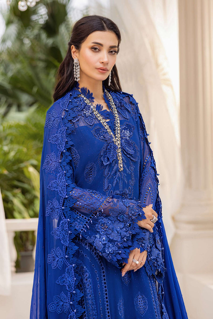 MARIA.B CHIFFON UNSTITCHED EMB D-3 SUIT
