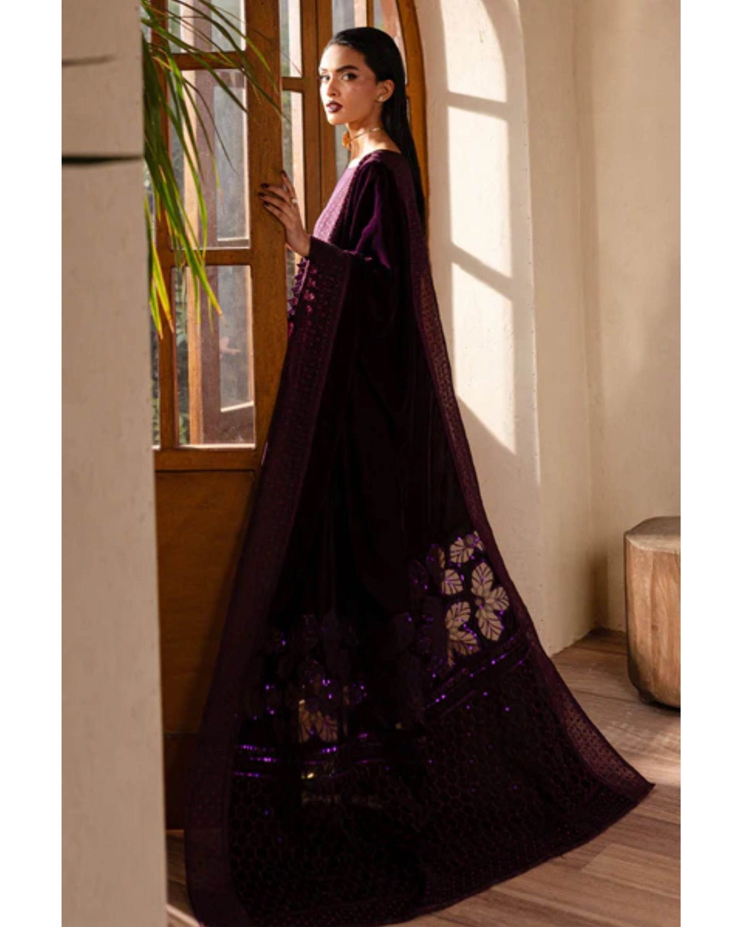 NUREH KHADDAR UNSTITCHED EMB 3PC - City Cloth House