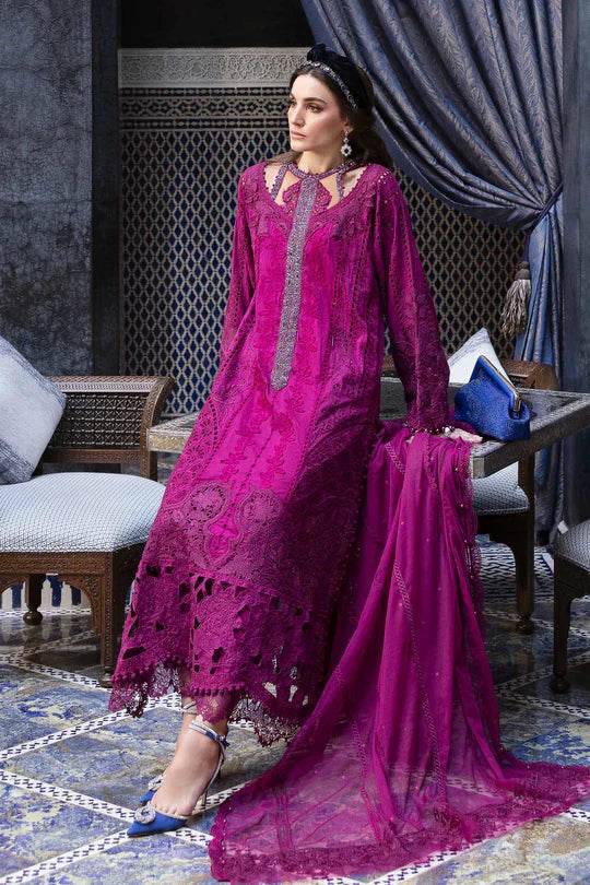 MARIA.B LAWN UNSTITCH EMB 3PC (D-2502-B) - City Cloth House