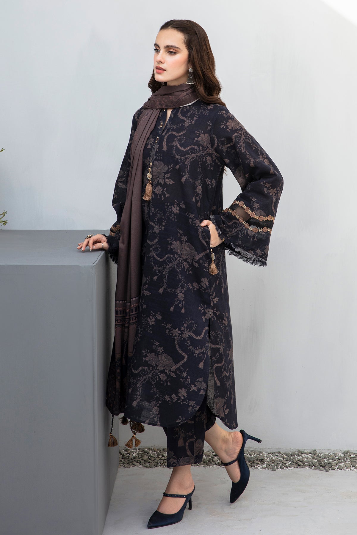 BAROQUE DHANAK PRINTED UNSTICHED 3PC