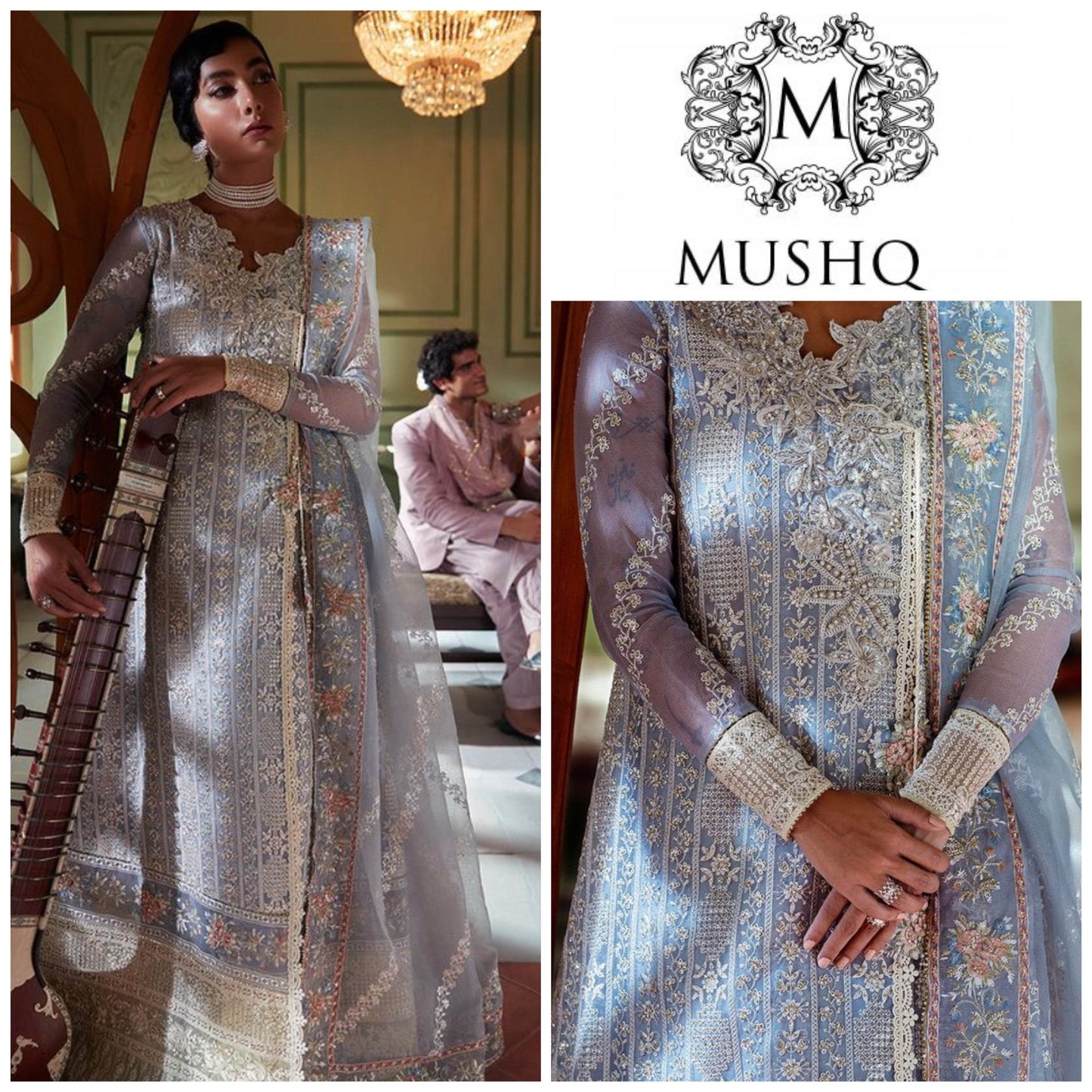 MUSHQ COTTON NET UNSTITCHED EMB SUIT - City Cloth House