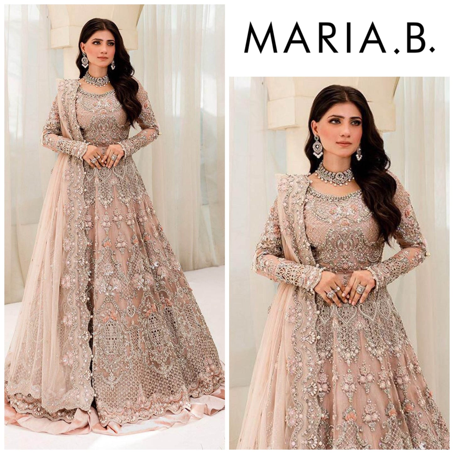 MARIA.B ORGANZA UNSTITCHED EMB MAXI - City Cloth House
