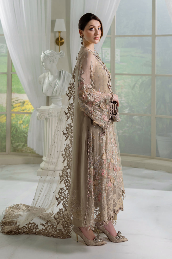 MARIA.B ORGANZA UNSTITCHED EMB D-7 MAXI