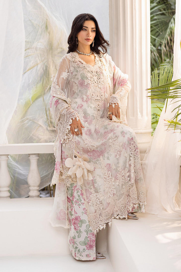 MARIA.B CHIFFON UNSTITCHED EMB D-1 SUIT