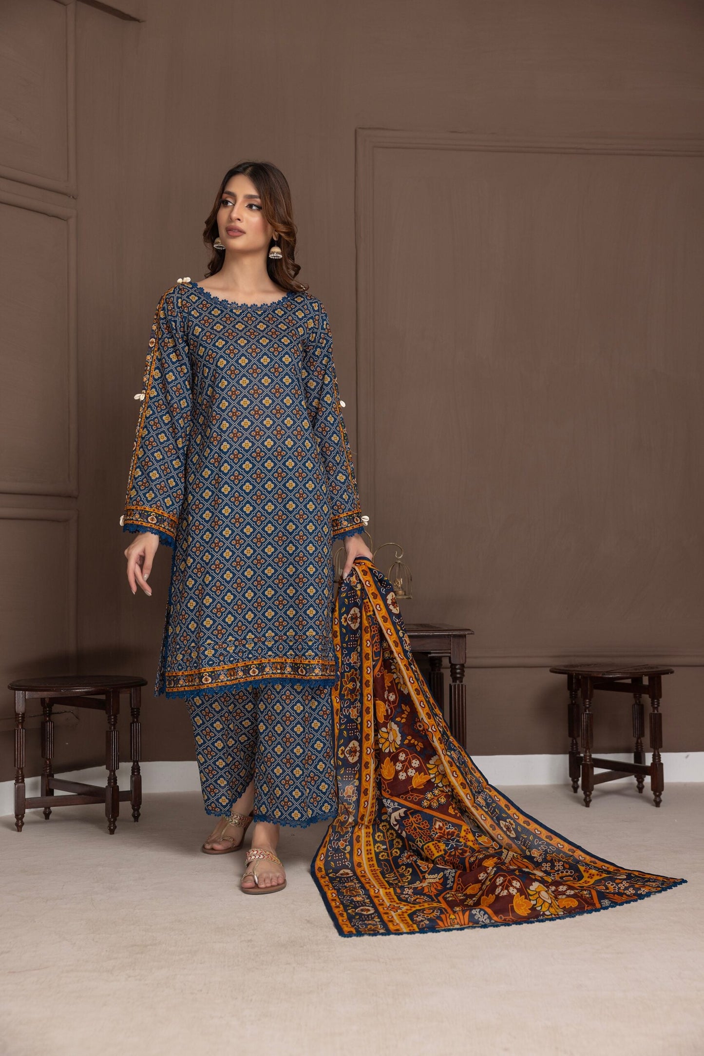 NISHAT KHADDAR UNSTITCHED PRINTED 3PC