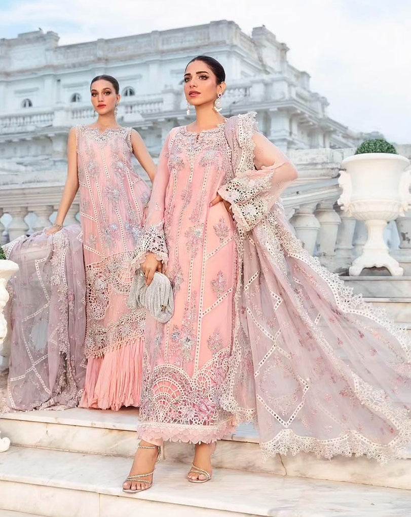 MARIA.B CHIFFON UNSTITCHED EMB SUIT MPC-24-06 - City Cloth House