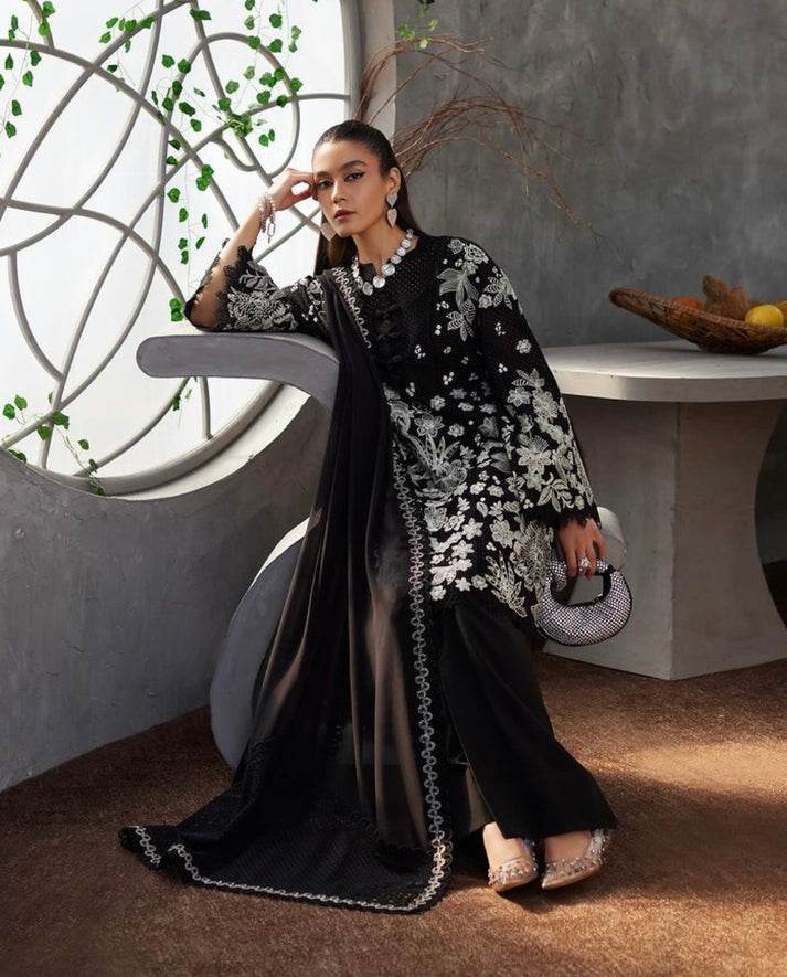 SUFFUSE LAWN LUXURY UNSTITCH EMB 3PC MEENAH (SU-01) - City Cloth House