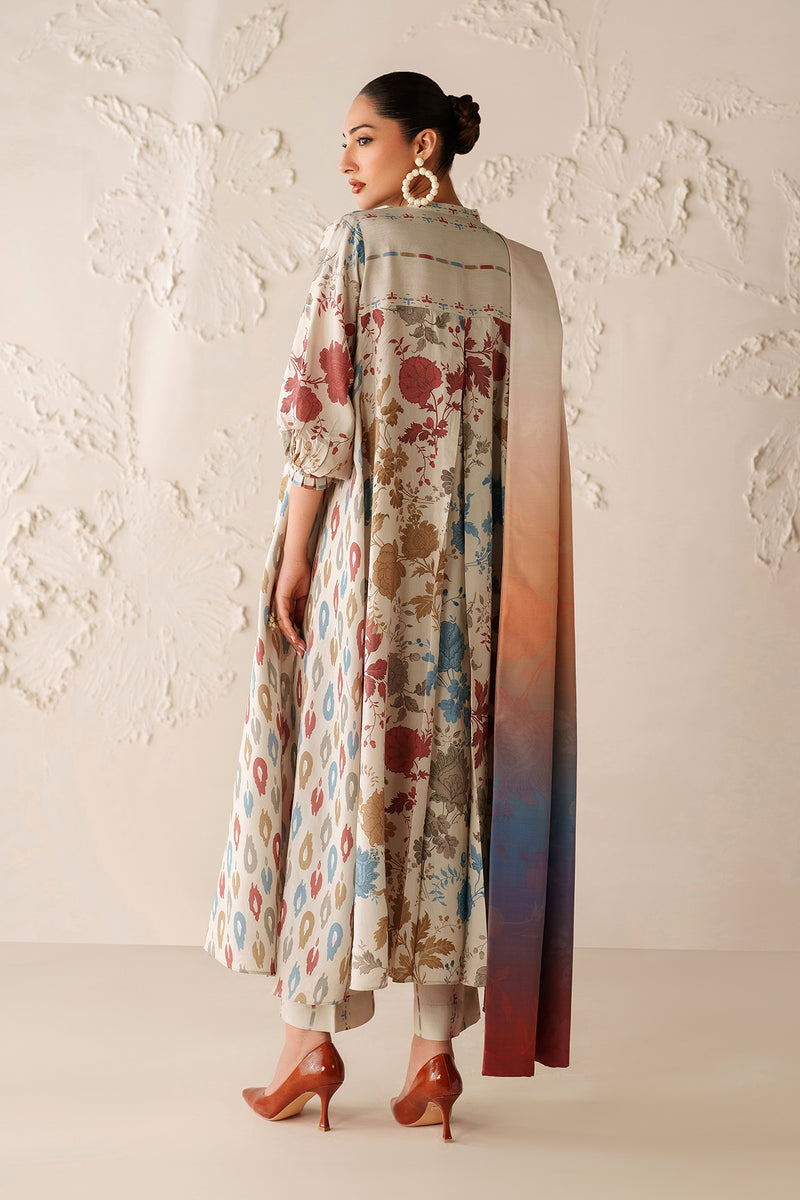 BAROQUE LINEN PRINTED UNSTICHED 3PC