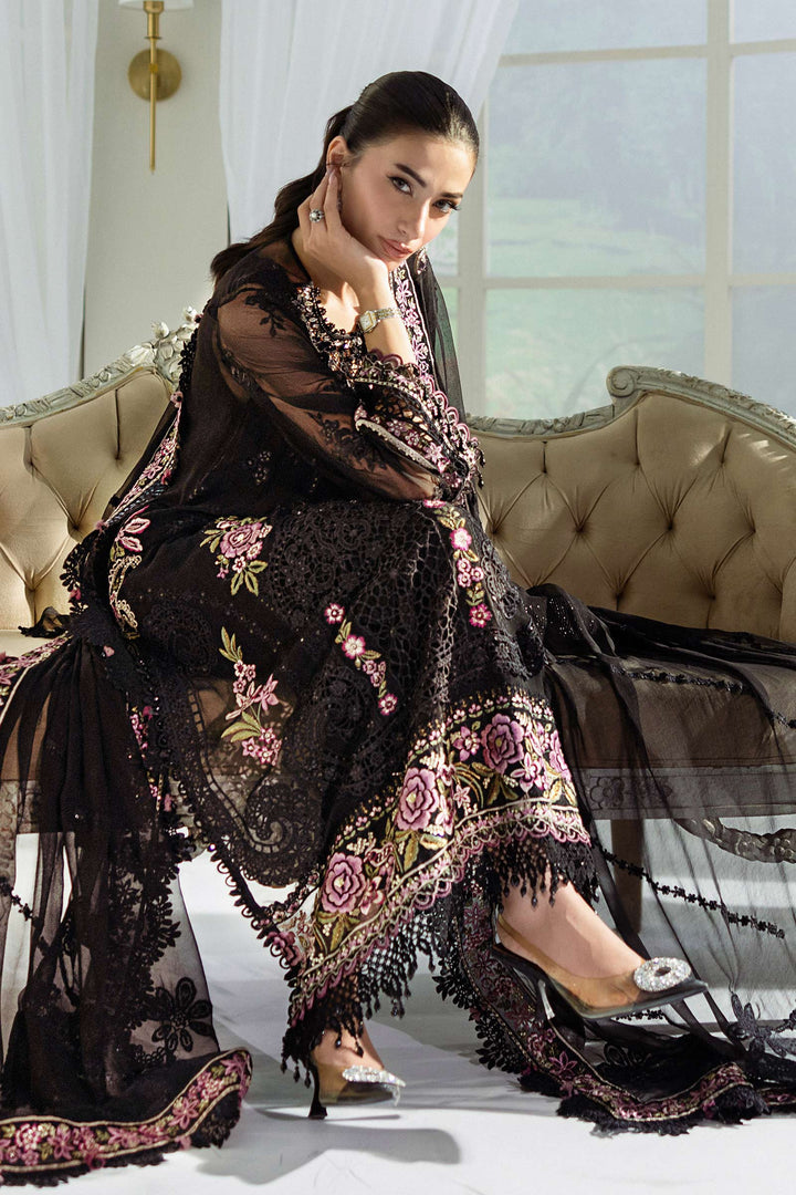 MARIA.B CHIFFON UNSTITCHED EMB D-4 SUIT