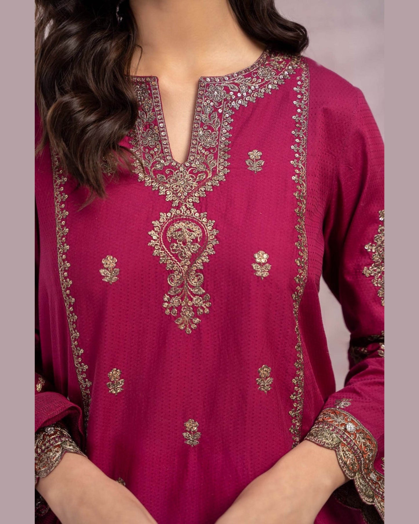 MARIA.B LAWN PREMIUM UNSTITCHED EMB 3PC - City Cloth House