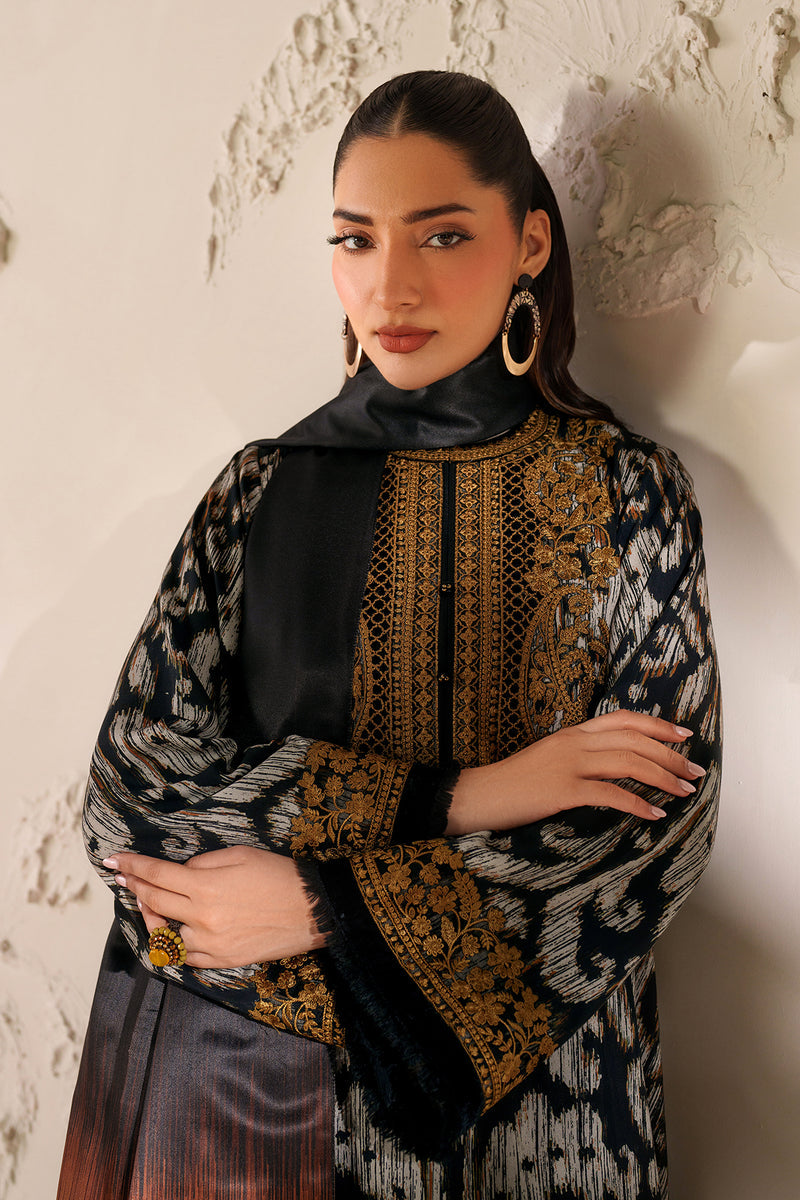 BAROQUE LINEN PRINTED UNSTICHED 3PC