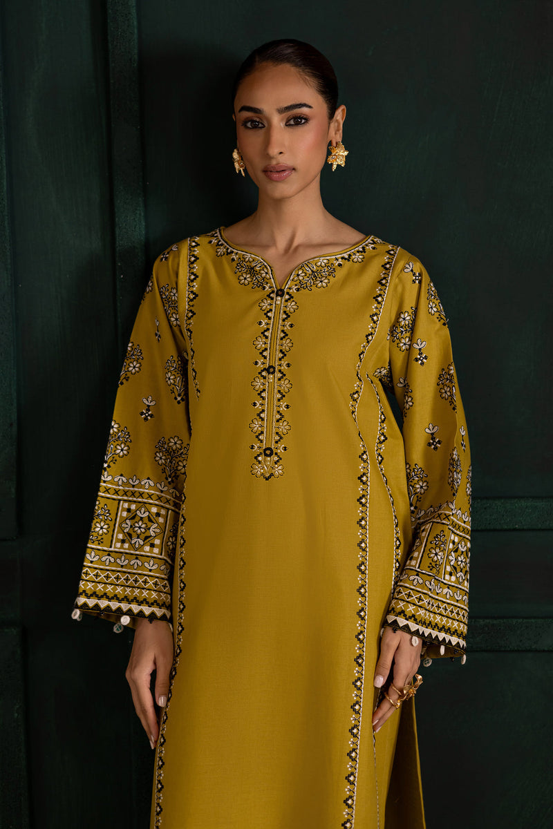 BATIK DHANAK LUXURY UNSTITCHED EMB 2PC