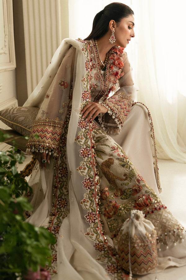 ELAN ORGANZA UNSTITCHED EMB SUIT BOTANICAL BLISS (EC-24-02) - City Cloth House