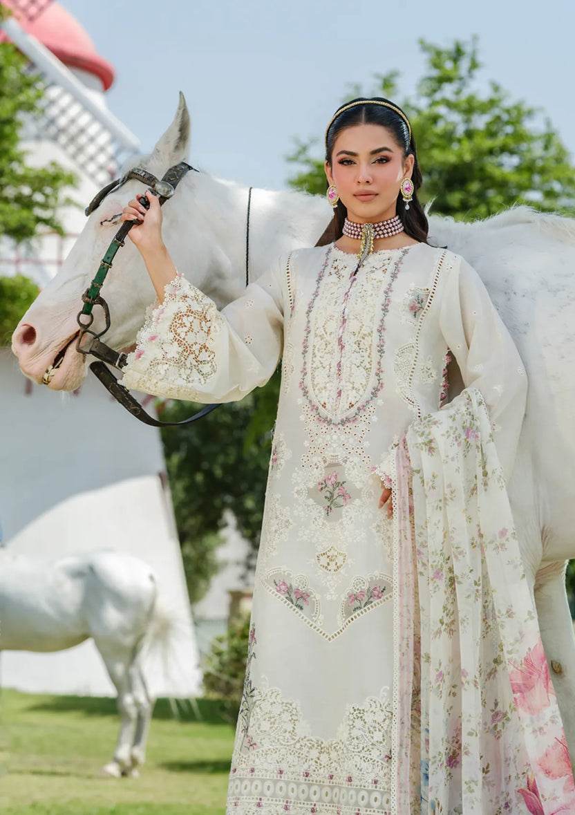 ELAF LAWN UNSTITCH EMB 3PC ELH-7B ISSABEL - City Cloth House