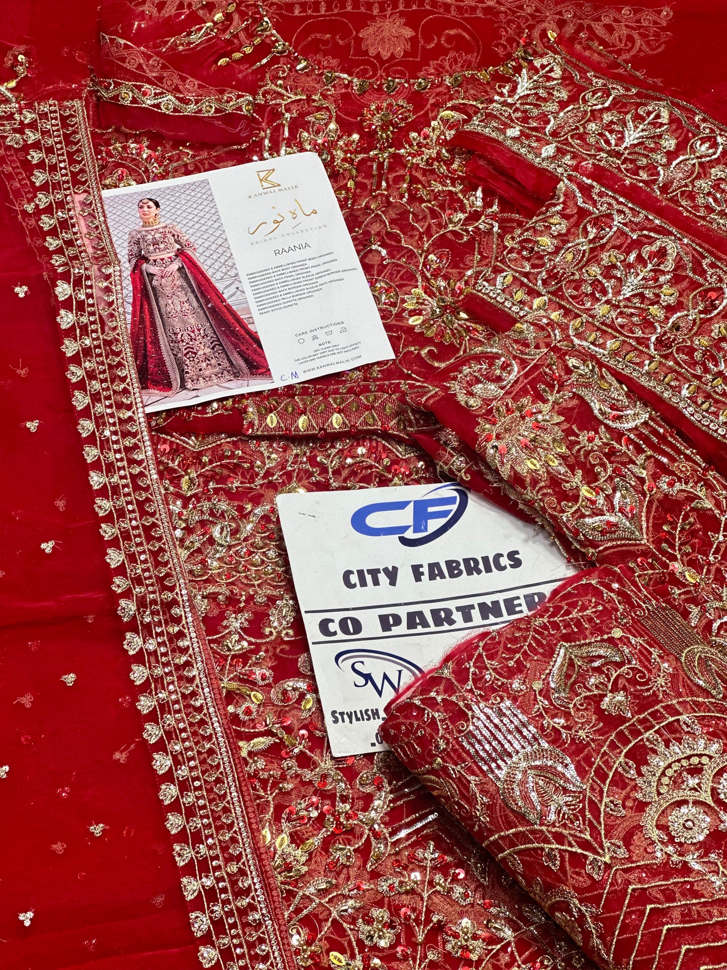 KANWAL MALIK NET UNSTITCHED EMB MAXI - City Cloth House