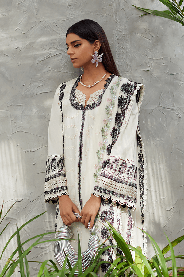 SUFFUSE LAWN LUXURY UNSTITCH EMB 3PC MEENAH (SU-02) - City Cloth House