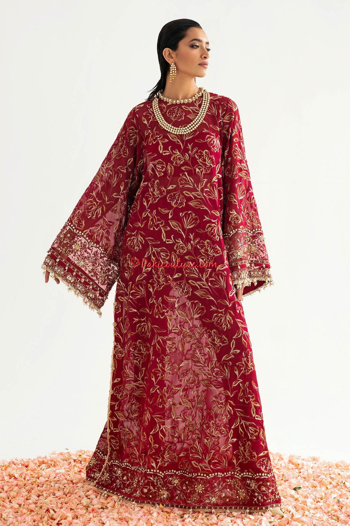 ELAN CHIFFON UNSTITCHED EMB SUIT