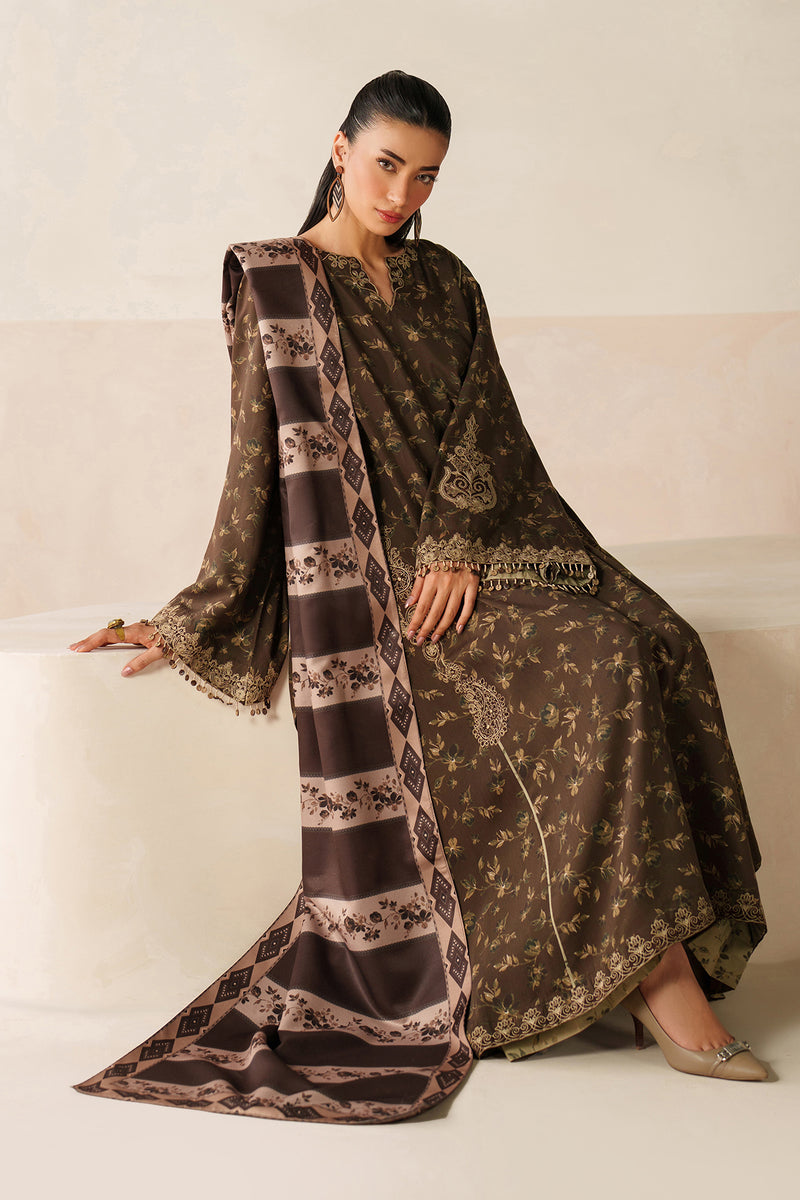 BAROQUE LINEN PRINTED UNSTICHED 3PC