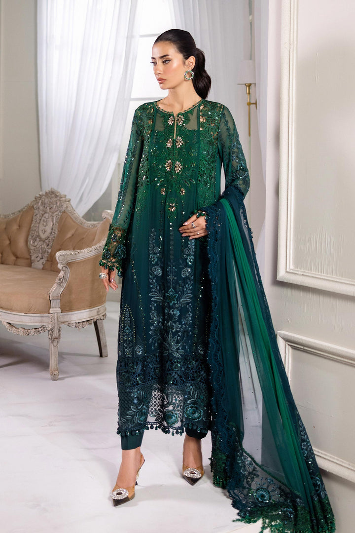 MARIA.B CHIFFON UNSTITCHED EMB D-6 SUIT