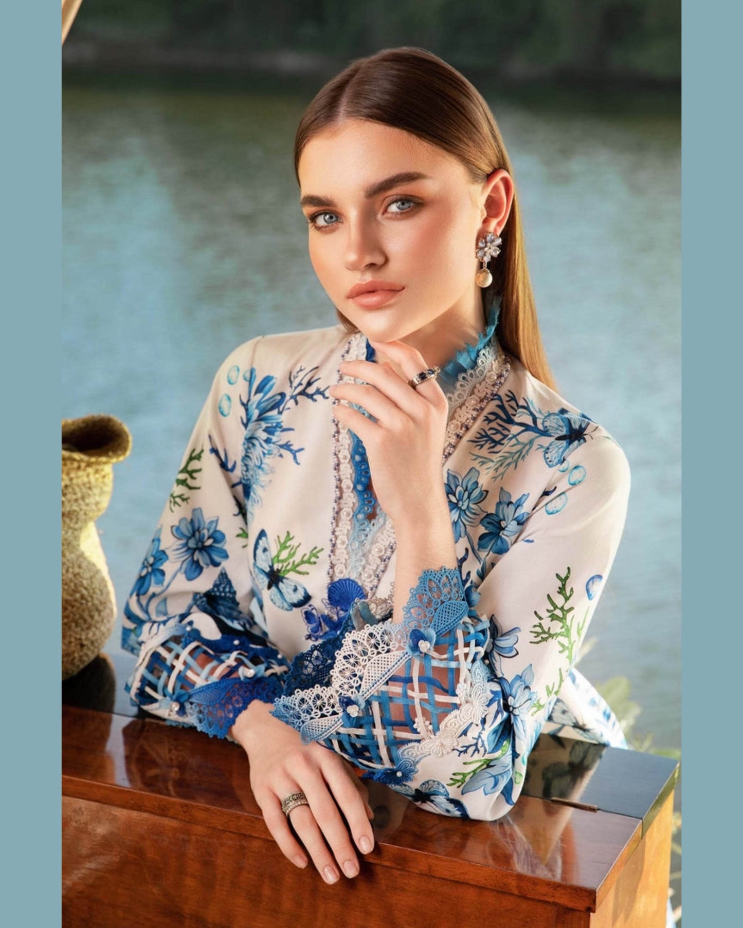 MARIA.B LAWN LUXURY UNSTICH PRINTED 3PC - City Cloth House