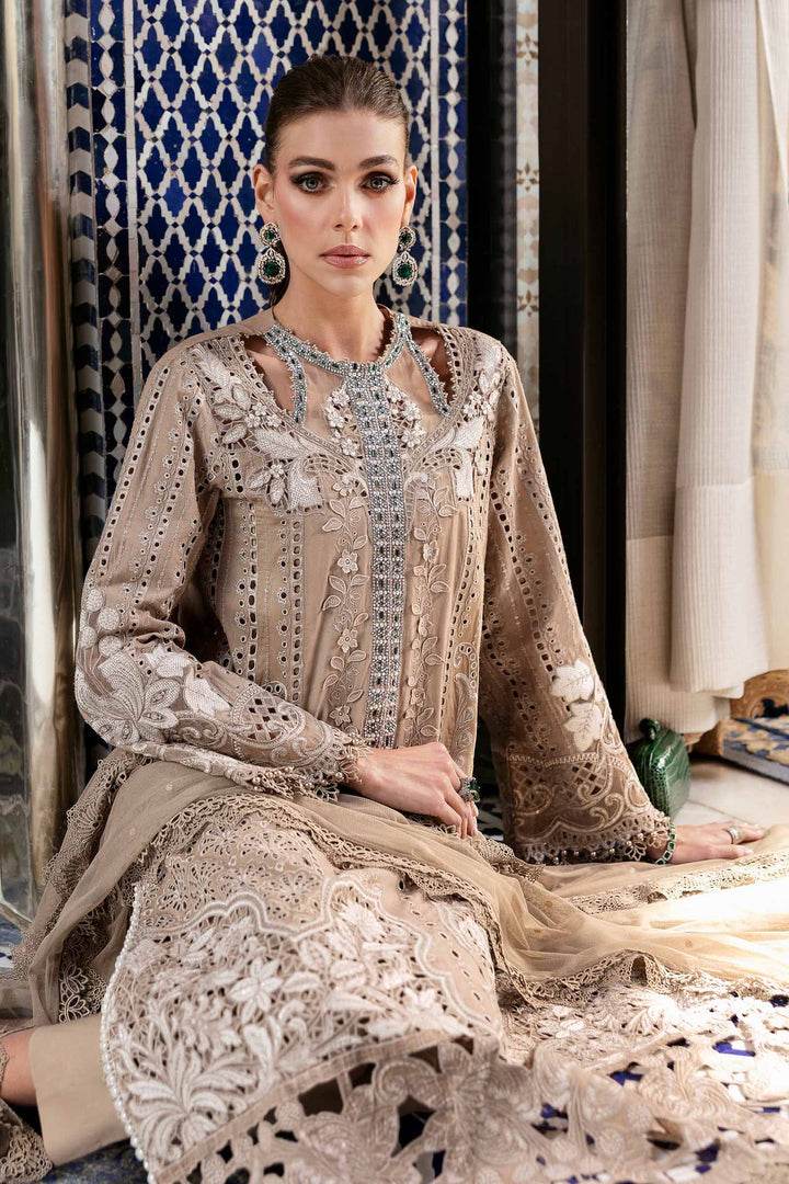 MARIA.B LAWN UNSTITCH EMB 3PC (D-2502-A) - City Cloth House