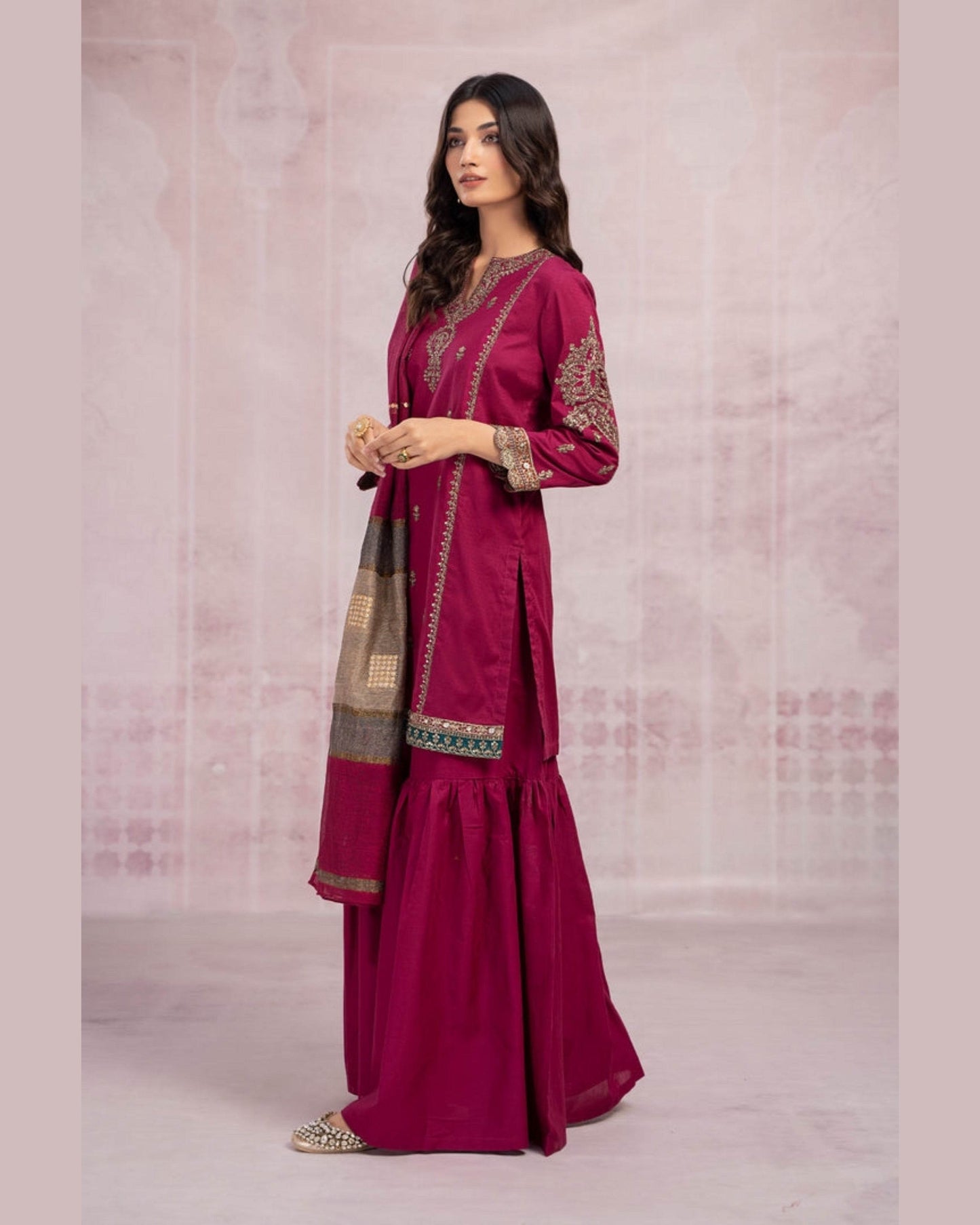MARIA.B LAWN PREMIUM UNSTITCHED EMB 3PC - City Cloth House