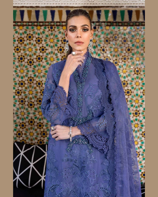 MARIA.B LAWN LUXURY UNSTITCH EMB 3PC 25’ (6-B) - City Cloth House