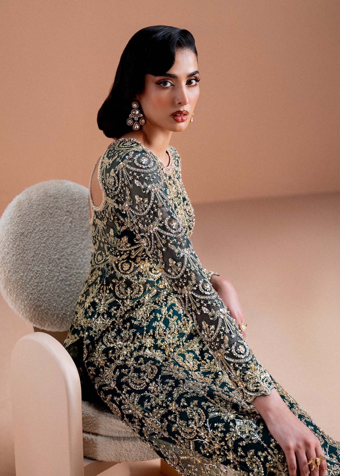 KANWAL MALIK NET UNSTITCHED EMB ZAIRA SUIT