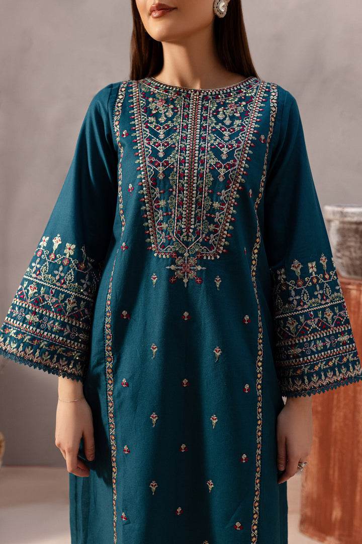 BATIK LAWN LUXURY UNSTITCHED EMB 2PC BLUE PEARL - City Cloth House