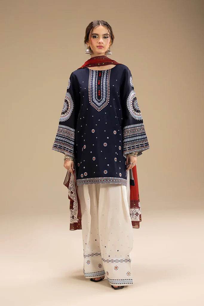 JAZMIN LAWN PREMIUM UNSTITCHED EMB 3PC - City Cloth House
