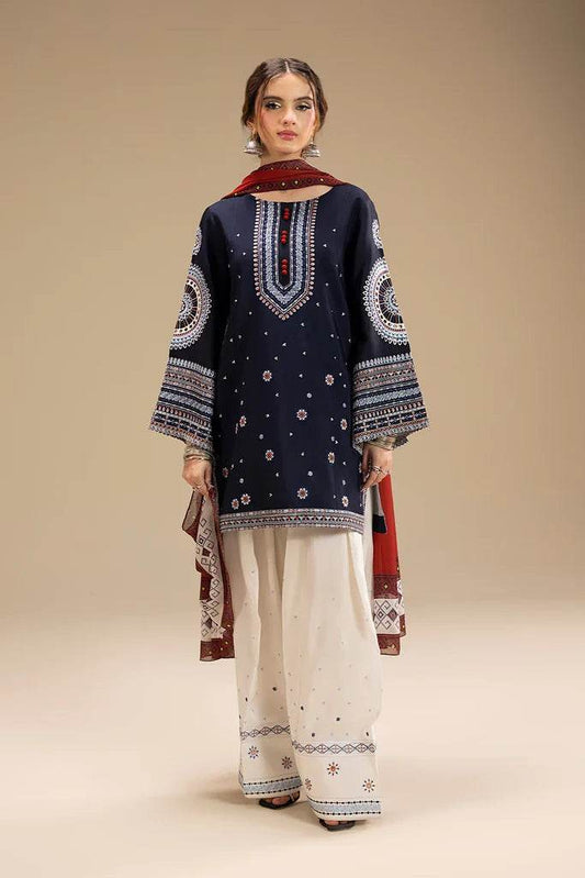 JAZMIN LAWN PREMIUM UNSTITCHED EMB 3PC - City Cloth House