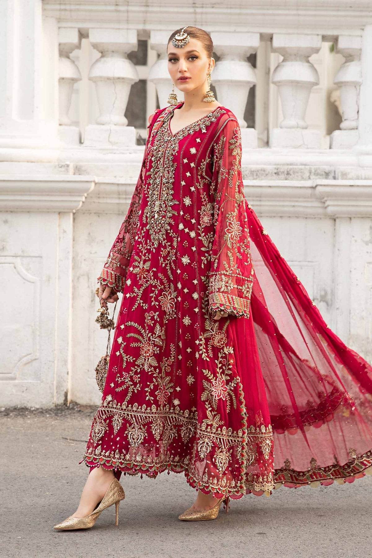 MARIA.B CHIFFON UNSTITCHED EMB SUIT MPC-24-07 - City Cloth House