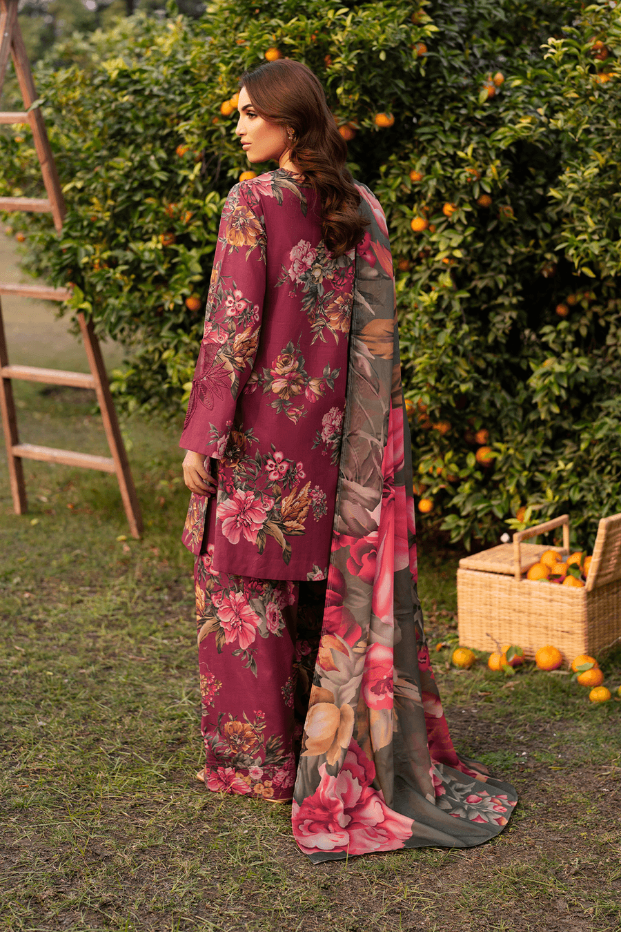 BAROQUE LAWN PRINTED UNSTICH 3PC - City Cloth House