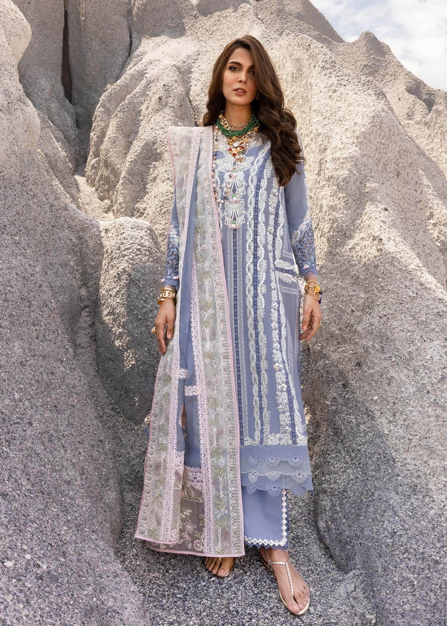 SAIRA*SHAKIRA LAWN UNSTITCHED EMB 3PC - City Cloth House