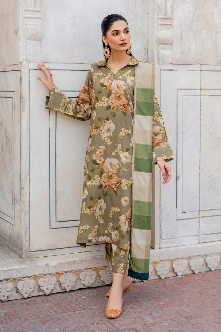 BAROQUE KHADDAR UNSTICH PRINTED 3PC