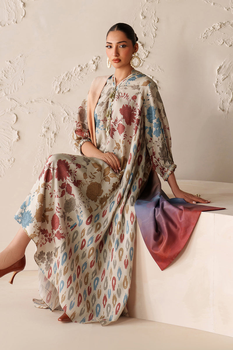 BAROQUE LINEN PRINTED UNSTICHED 3PC