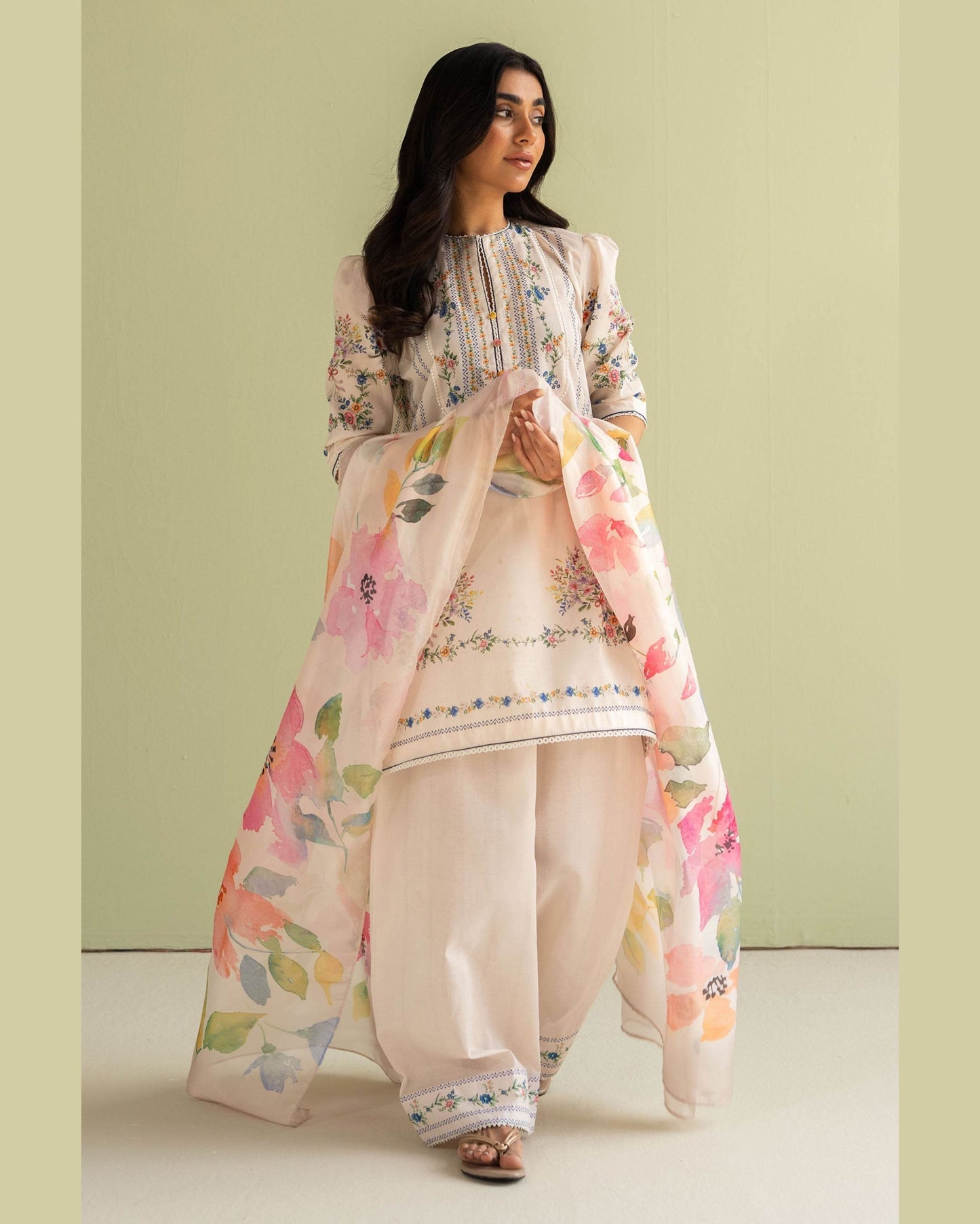COCO LAWN PRINTED UNSTICH 3PC - City Cloth House