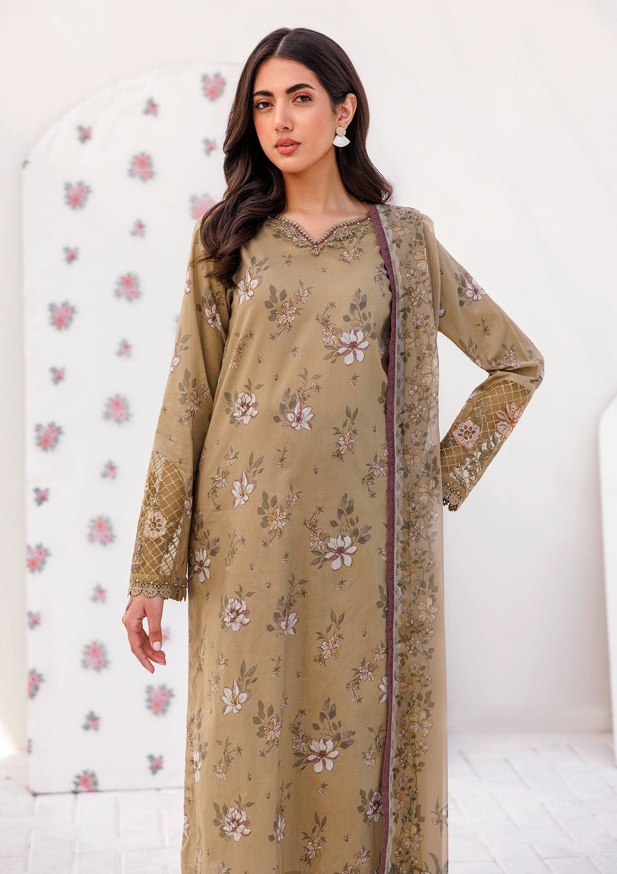 SAPPHIRE KARANDI PRINTED UNSTICHED 3PC