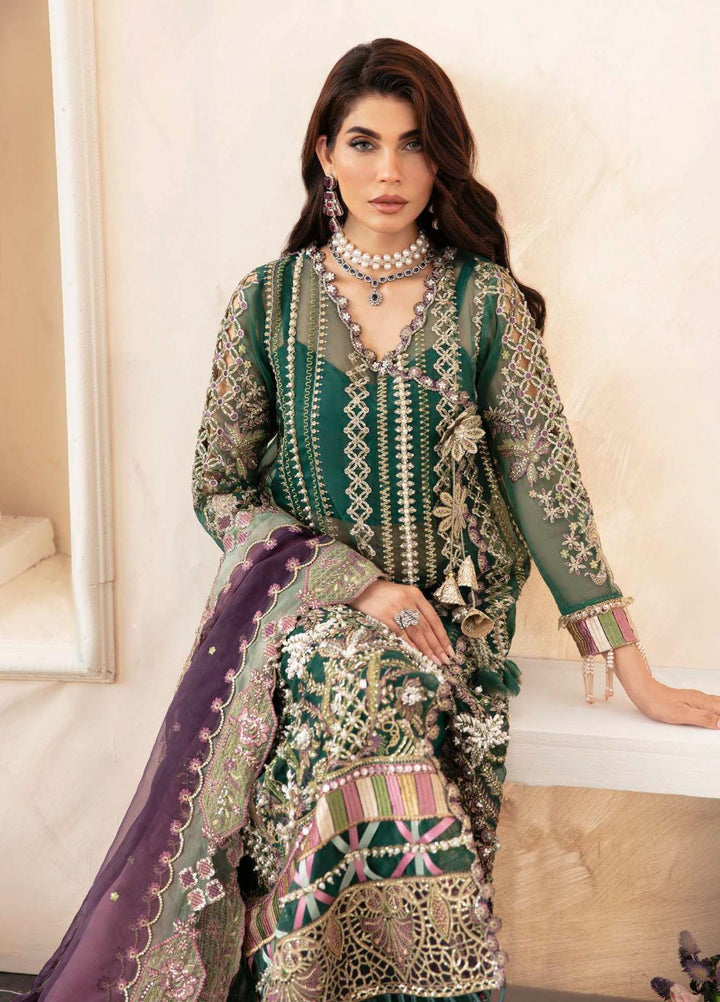 ELAF ORGANZA UNSTITCHED EMB SUIT